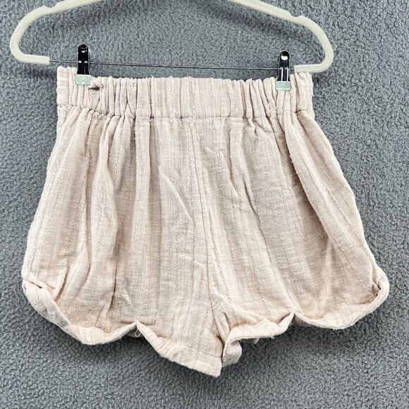Free People Shorts Cream Gauze Cotton Boho Pull-On Size Small Beachy - Picture 2 of 10